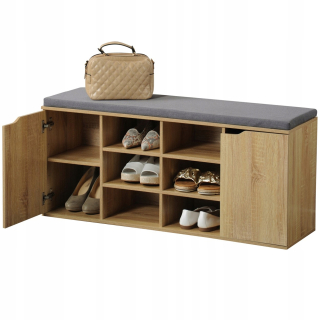 Botník so sedadlom Kesper 103 x 48 x 30,5 cm odtiene hnedej
